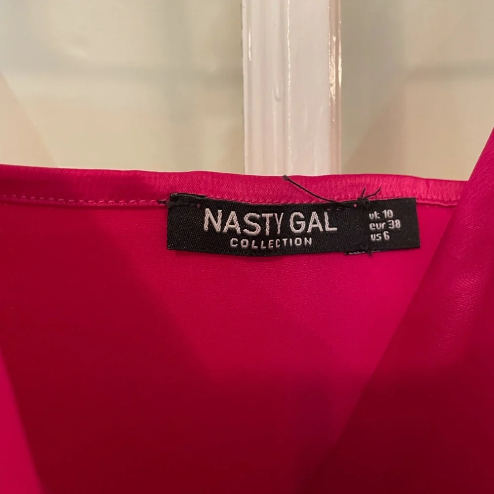 Satin Mini Dress (Hot Pink) - Picture 3 of 4